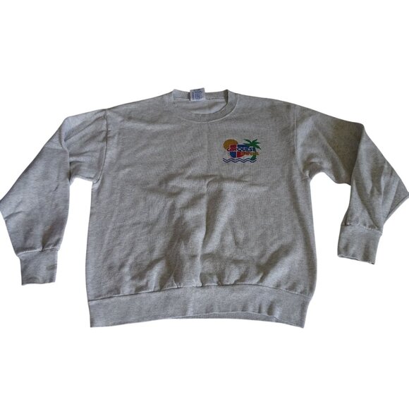 Vtg Delta Carquest Bowl Sweatshirt Women Men Size L Heather Gray Made in USA - Picture 1 of 12